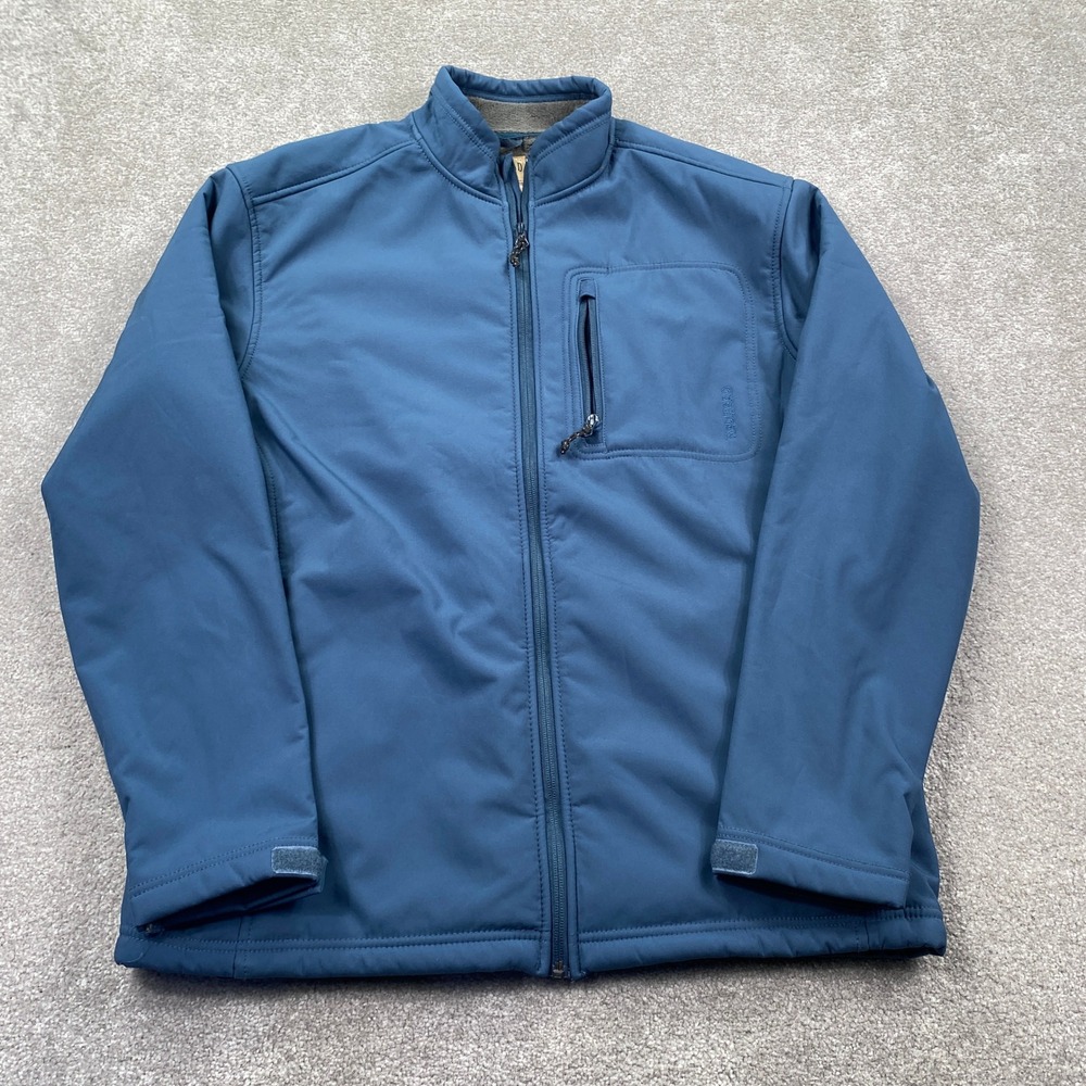 RedHead Softshell Jacket Mens Large Blue Fleece Lined Water Resistant Full Zip